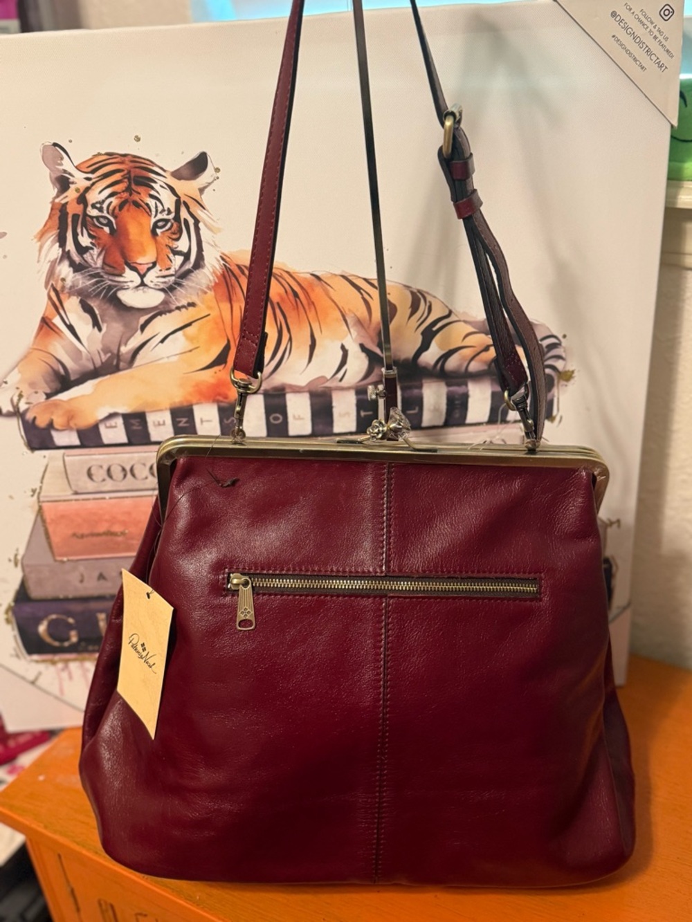 Patricia Nash Serafina Large Frame Oxblood Bag NWT